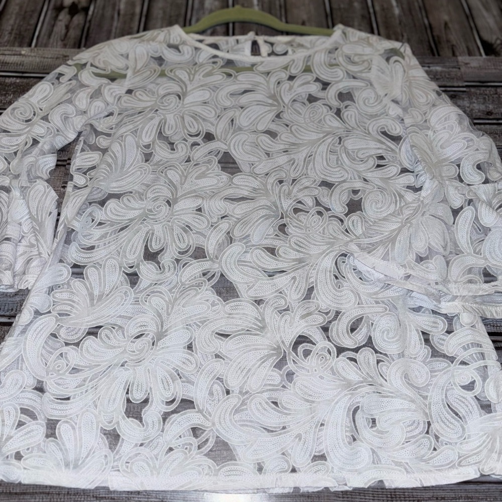My collection lace embroidered top